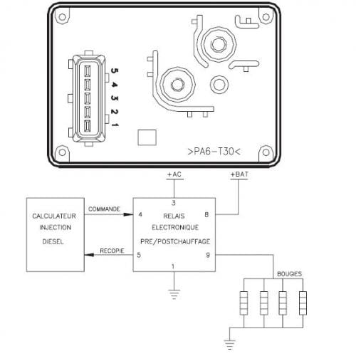 Schema relais prechauffage