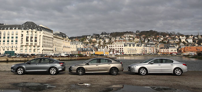 Essai comparatif Peugeot 508 Citroen C5 Renault Laguna
