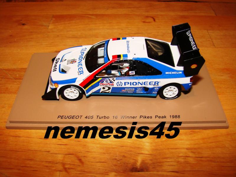 Boutique - Peugeot 405 Turbo 16 Pikes Peak 1988 & 1989, avec portes et capot