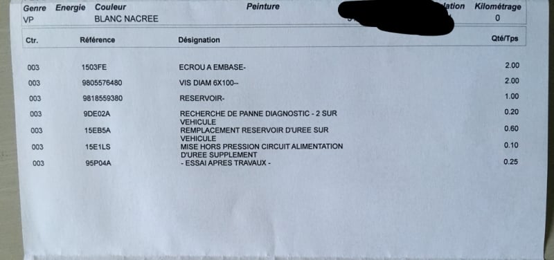Défaut Moteur Faites Réparer Le Véhicule 308 Batterie