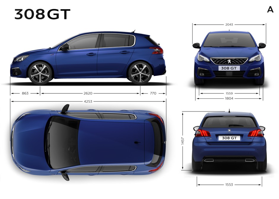 Peugeot 308 sw dimensions