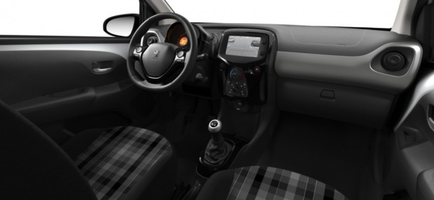 Peugeot 108 : kit de décors intérieurs Noir Brillant/Gris Délice
