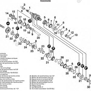 Pignonnnerie - Boite de vitesses manuelle à 6 rapports ML6C