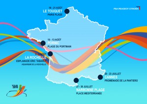 Le calendrier du Tour Eté de PSA Peugeot-Citroën
