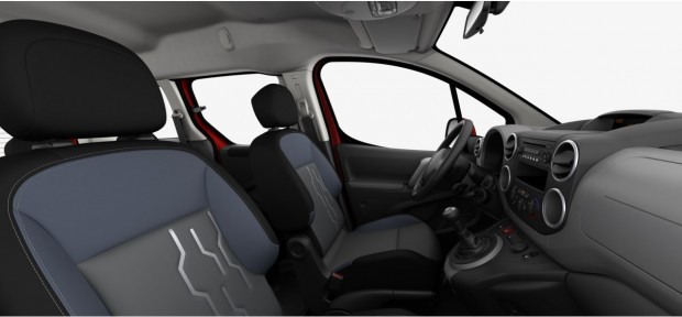 Peugeot Partner Tepee Active : Tissu Cadaska Bleu