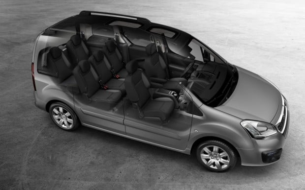 Le Peugeot Partner Tepee peut emporter jusqu'à 7 personnes