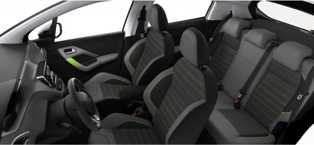 Peugeot 208 : Mi-TEP PU Textile Oxford Lime Yellow