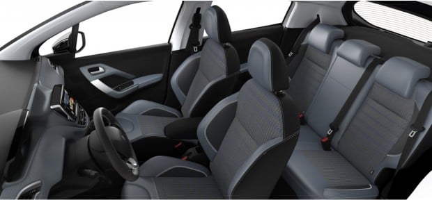 Peugeot 208 : Mi-TEP PU Textile Oxford Menthol White