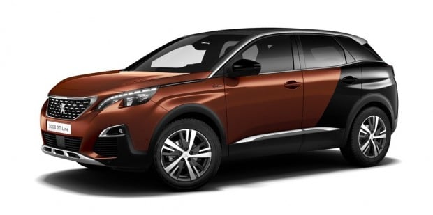 Peugeot 3008 GT-Line Coupe Franche Metallic Copper