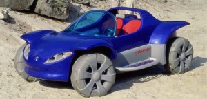 Un aspect lunaire pour un buggy électrique