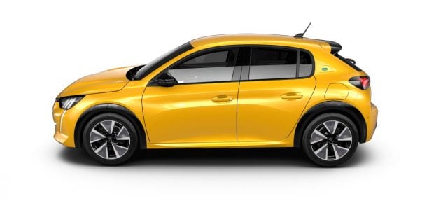 Peugeot e-208 GT Jaune Faro