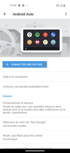 Paramètres Android Auto